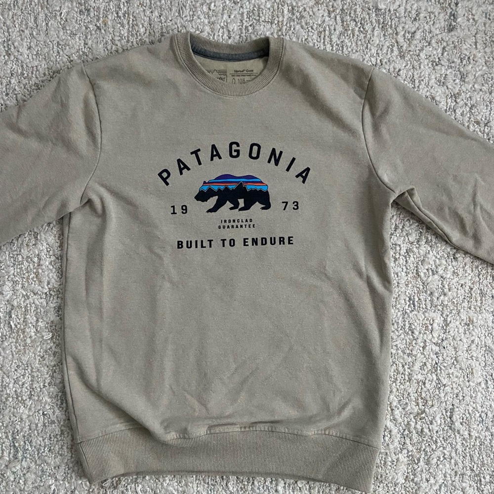 Patagonia Uprisal crewneck sweatshirt men’s x-small tan-great shape-gently worn